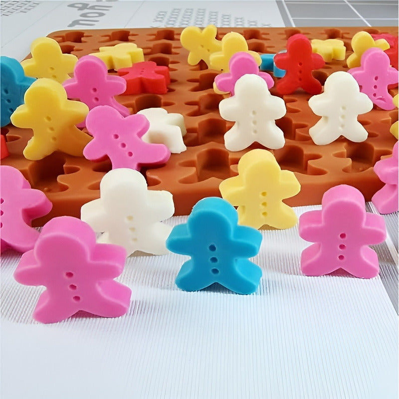 Moldes Chocolate Molde Silicona Navidad Arbol Jengibre 76cav Al Azar