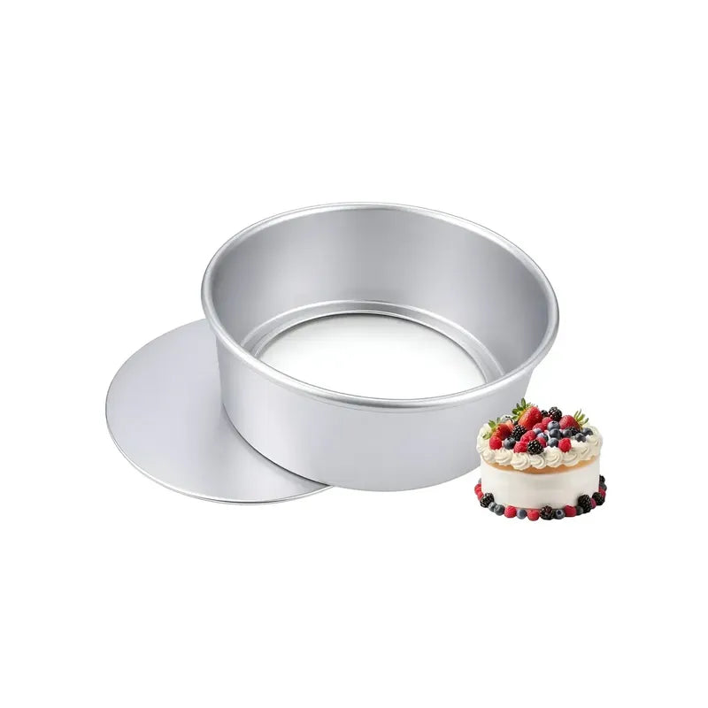 Molde De Aluminio Para Torta Molde Desmontable Molde 22x10cm Molde De Queque Desmontables Con Fondo Extraíbles... Plateado