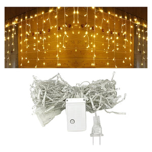 Luces Navidad Cortina Luces Led Cascada Luces Guirnalda 3mts Amarillo