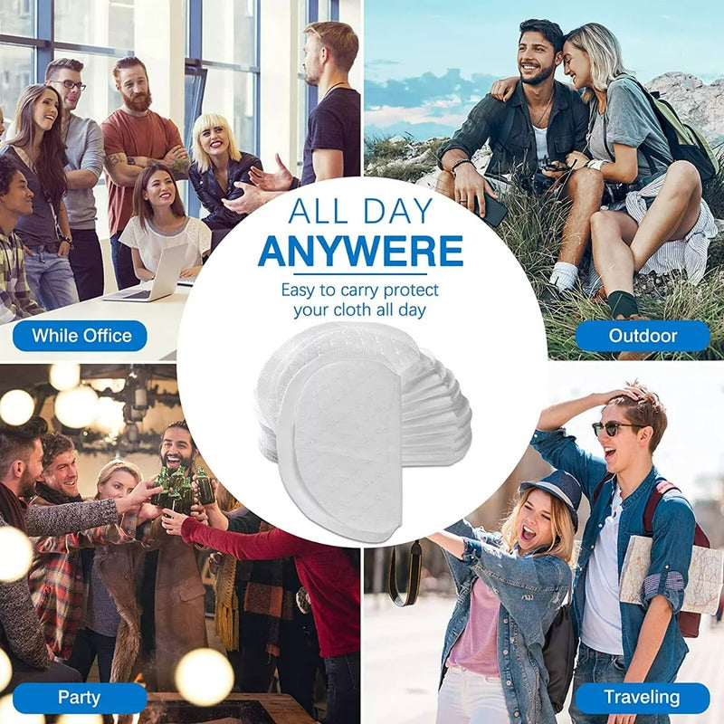 120 Parches Protectores Piel Antitranspirantes Axilas Polera Blanco