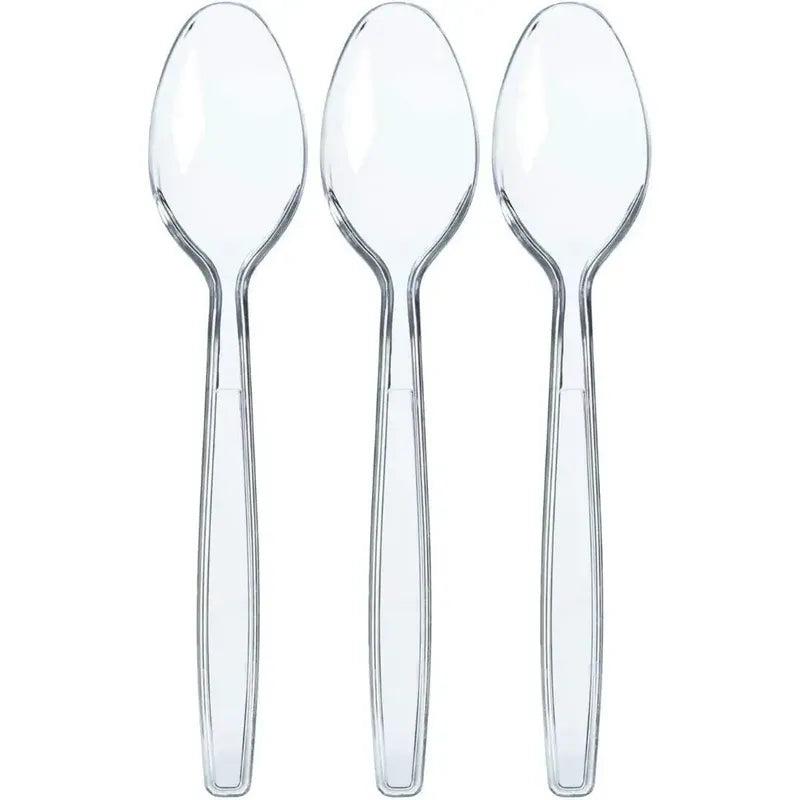 50 Cucharas Helado Cucharas Postres Cucharas Desechables Transparente. Transparente