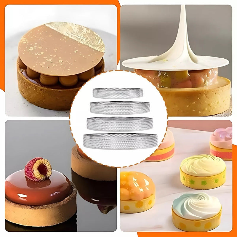 10 Moldes Reposteria Molde Tartaleta Molde Microperforado Reposteria Utensilios Molde Aro Microperforado Molde Kuchen Molde Aro Anillo Microperforado Molde Para Tartas Pasteleriuscl