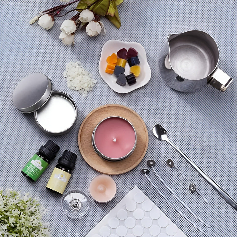 Kit Para Hacer Velas Insumos Velas Moldes Para Velas 153 Pzs - - Kit Velas / Parafina Para Velas