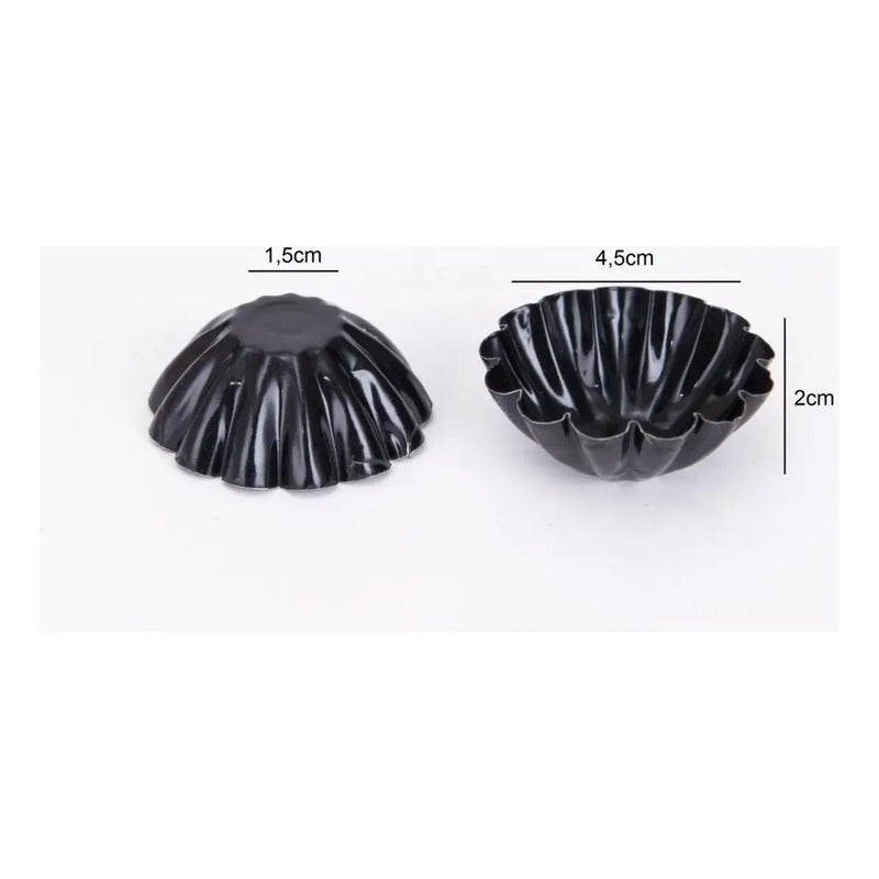 Pack X24 Molde Mini Tartaleta Tarta Moldes Reposteria 4,5cm Molde Mini Tartaletas Molde Tarta Individual Pequeña Molde Tarta 4,5cm Molde Repostería Mini Kuchen 4,5cm Molde Mini Pie Molde Pasteleriuscl