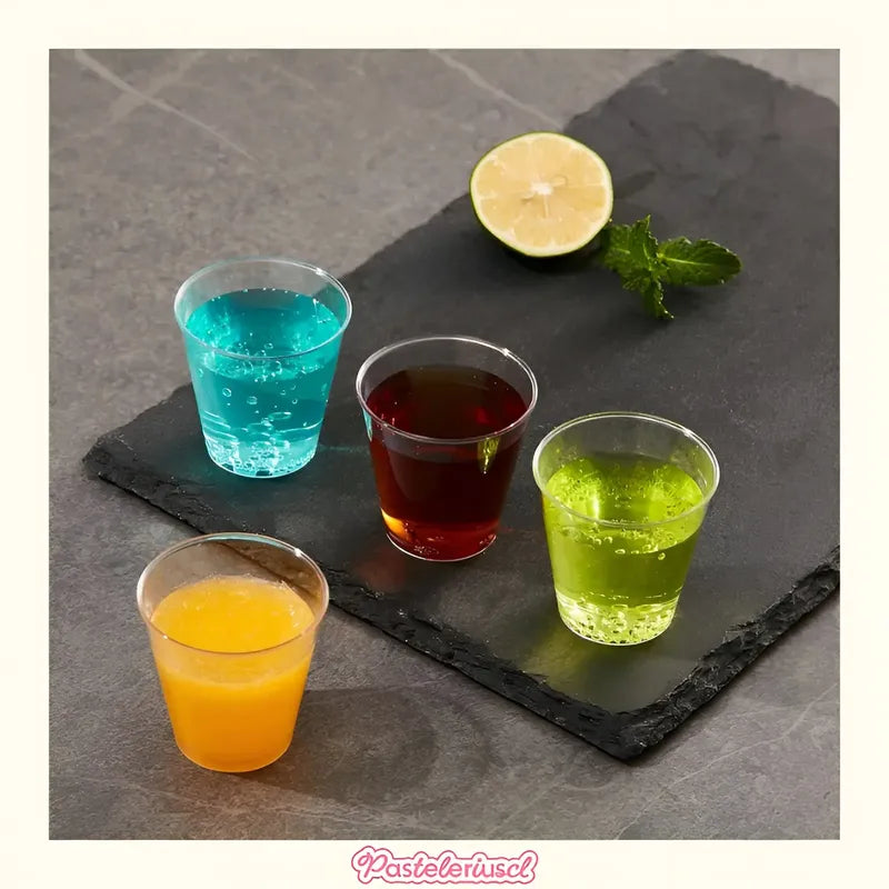 X100 Pocillos Para Postres Vasos Plasticos Vasos Shot 30ml Transparente