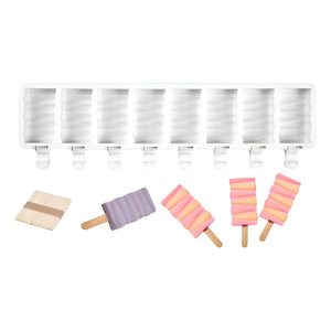 Moldes De Silicona Para Helados Molde Paletas Helado 8c 446 Color Blanco