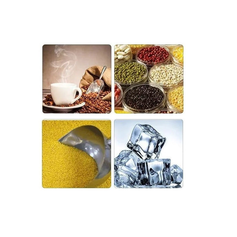 Poruña Cuchara Medidora Pala Para Hielo Acero Inoxidable Gris