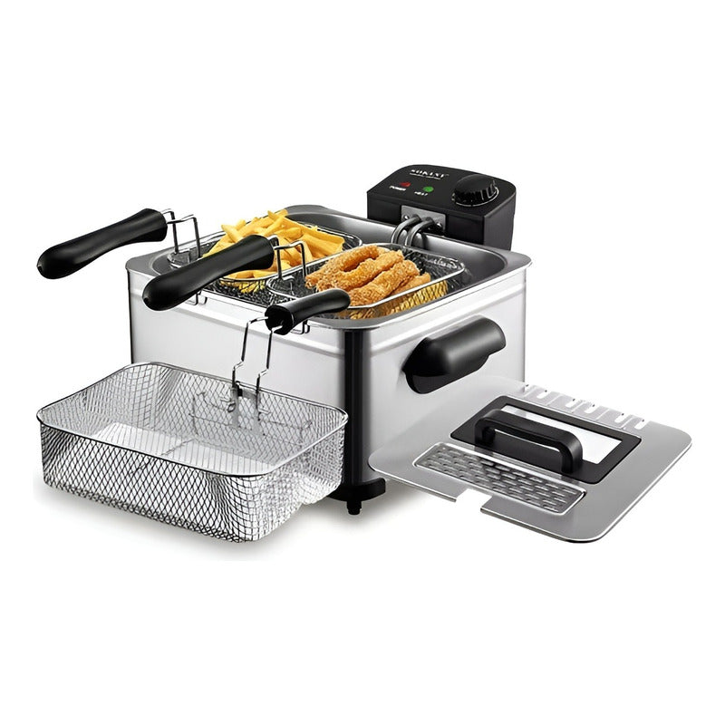 Freidoras Electricas Freidora De Aceite Freidora Papas 5.0l Plateado / Freidora De Aceite 50/60 Hz