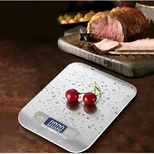 Balanza Digital Multiuso Pesa Digital Bascula Digital 299 Pesa Digital De Cocina Balanza Comida Gramera Digital Pesa... 5 Kg Plateado