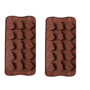 2 Moldes De Chocolate Molde De Silicona Molde De Navidad