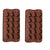 2 Moldes De Chocolate Molde De Silicona Molde De Navidad  Marrón 15cavid: 5arbol, 5 Regalo, 5 Santa