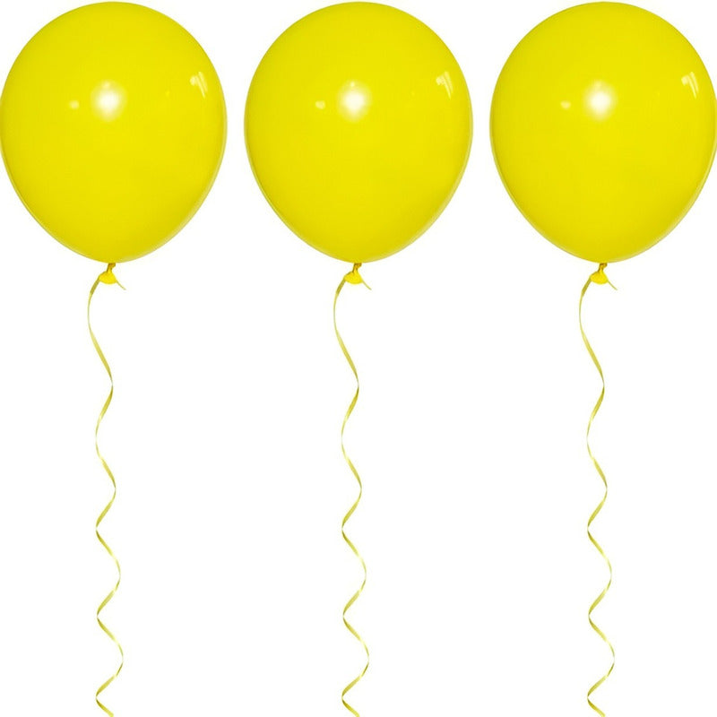 Pack X50 Globos Cumpleaños Decoracion Globos Cotillon Fiesta Amarillo Globos De Cumpleaños
