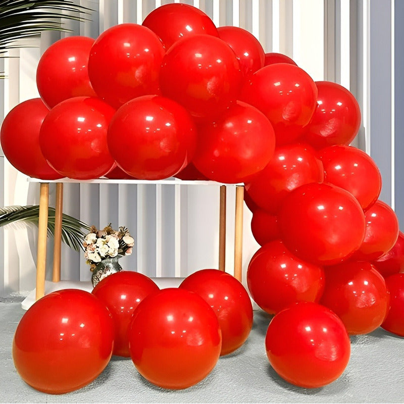 X50 Set De Globos Cotillon Fiesta Globos De Cumpleaños 25cm Rojo Globos De Cumpleaños