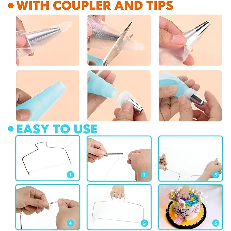 Set De Pasteleria Articulos De Reposteria Estecas 207pzas