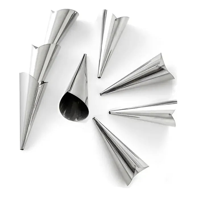 Pack X60 Cono Molde Para Cannoli Cachito Croissant Pan Danes