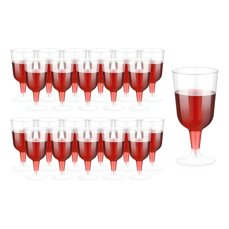 80 Copas Plastico Copas De Vino Transparente Desechables 6oz Transparentes