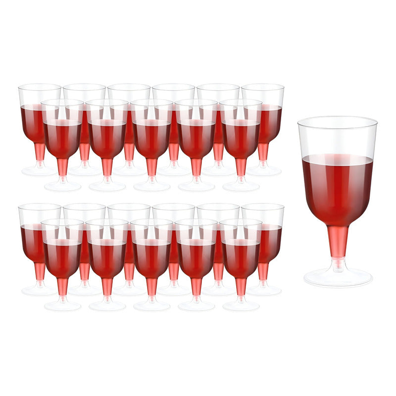 80 Copas Plastico Copas De Vino Transparente Desechables 6oz Transparentes