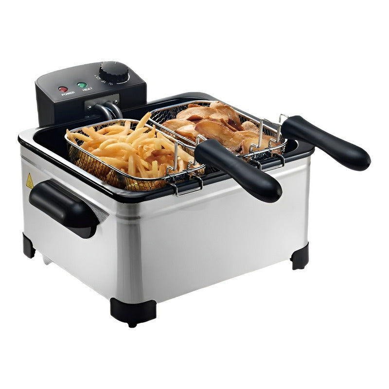 Freidoras Electricas Freidora De Aceite Freidora Papas 5.0l Plateado / Freidora De Aceite 50/60 Hz