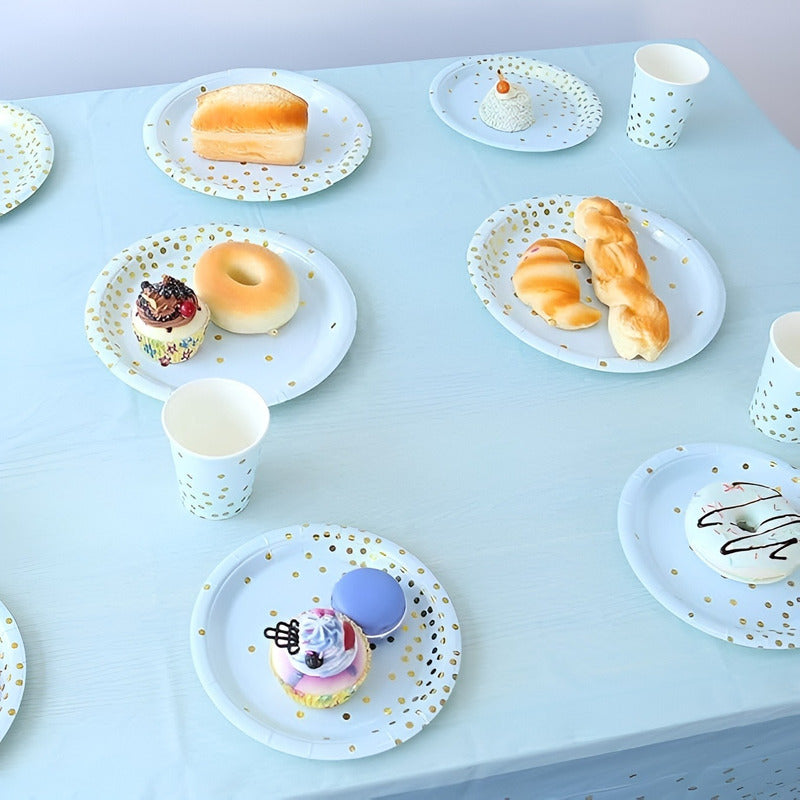 X20 Vasos Desechables Servilletas Platos Decoracion Fiestas