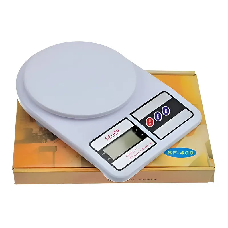 Balanza Pesa Digital Para Alimentos Cocina Chef Comercio Capacidad Máxima 10 Kg Color Blanco