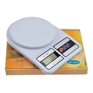 Balanza Pesa Digital Para Alimentos Cocina Chef Comercio Capacidad Máxima 10 Kg Color Blanco
