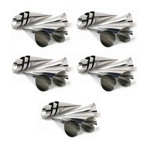 Pack X30 Cono Molde Para Cannoli Cachito Croissant Pan Danes Gris Claro