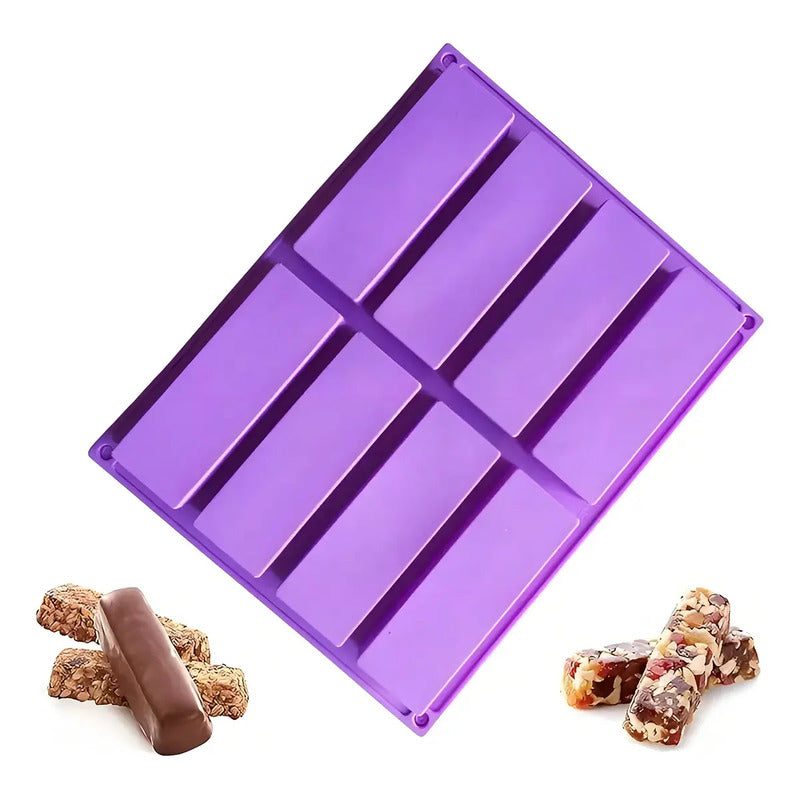 Moldes De Chocolate Molde Silicona Moldes Barra 8cav Moldes Para Chocolate 8 Barra Cereal Moldes De Silicona Para Jabones Barras Energeticas Reposteria Pasteleriuscl