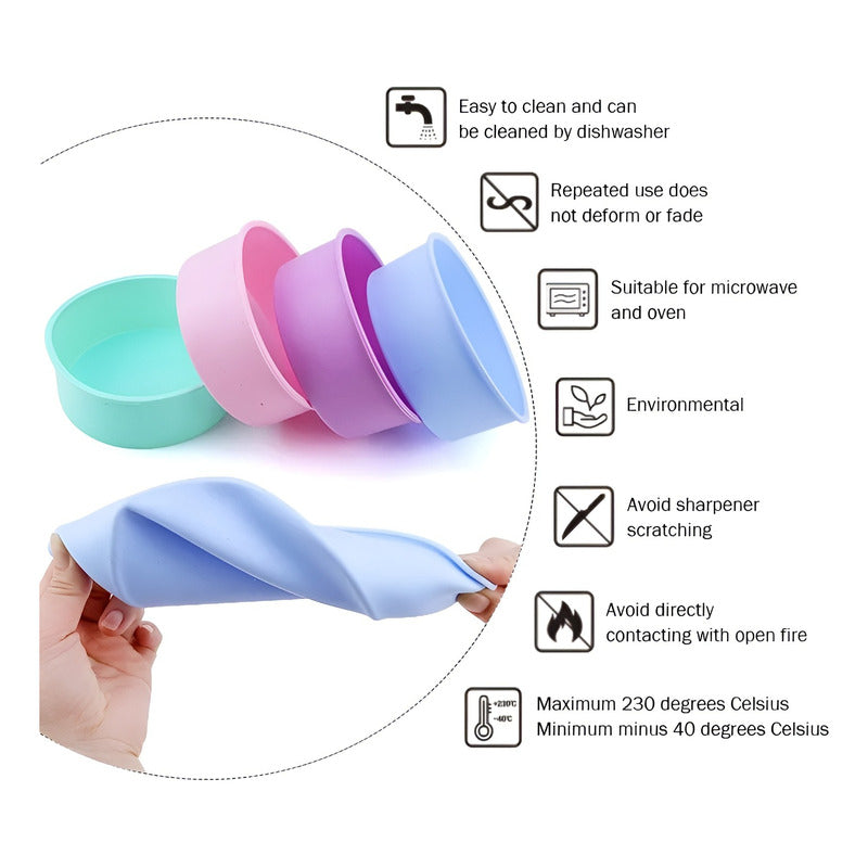 Molde Silicona Molde De Torta Molde De Silicona Mini Redondo Multicolor / Pequeño 20cm