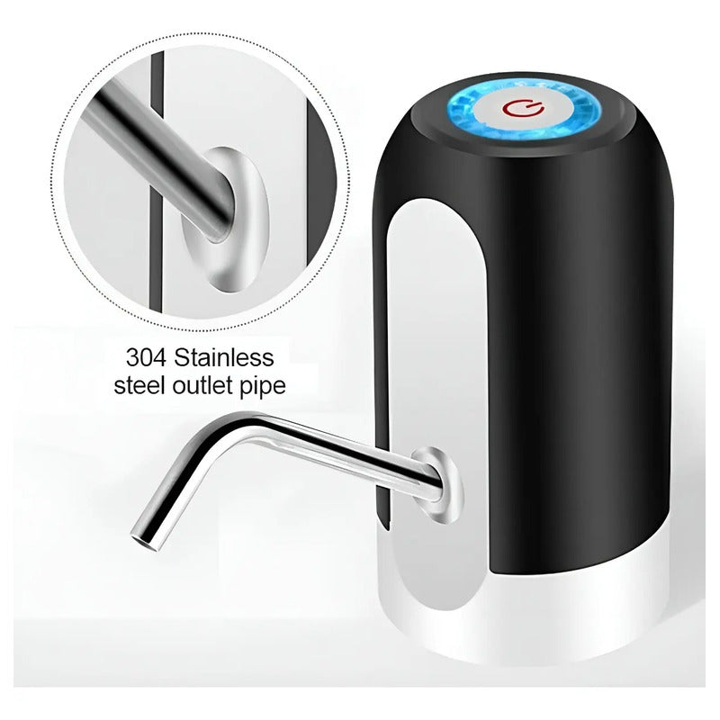 Bomba Dispensador Usb Agua Electrónico Recargable Botellón  Blanco