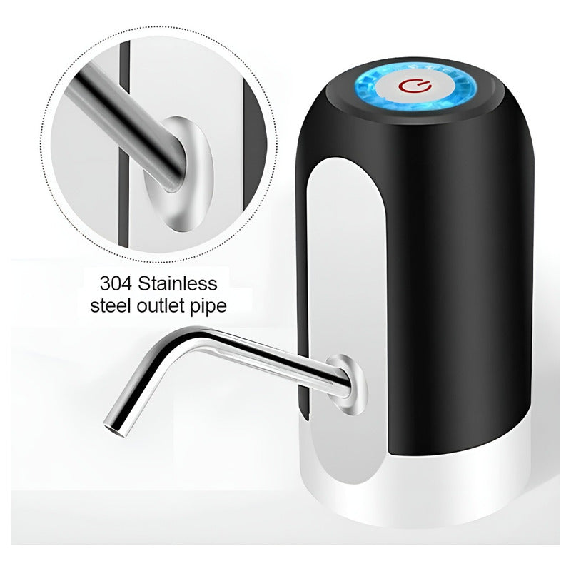 Bomba Dispensador Usb Agua Electrónico Recargable Botellón  Blanco