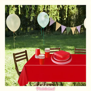 X20 Vajilla De Cumpleaños Servilleta Vaso Platos Desechables Rojo