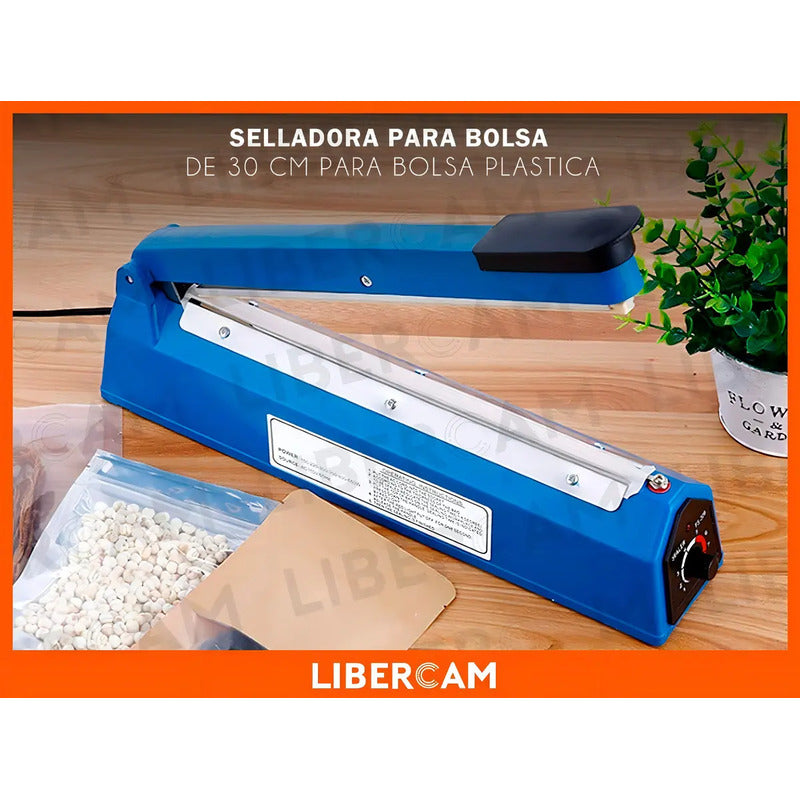 Selladora De Bolsas 30cm Spica Se-30 Regulable 8 Niveles De Temperatura Color Azul