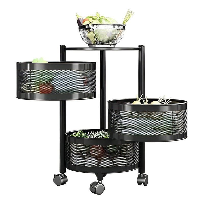 Carro Metalico Con Ruedas Organizador De Verduras 3 Niveles