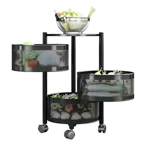 Carro Metalico Con Ruedas Organizador De Verduras 3 Niveles