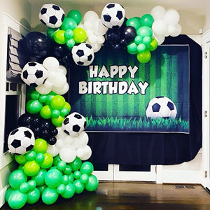 113 Globos Futbol Arcos De Globos Decoracion Globos Verde