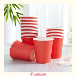 Set Cumpleaños Vasos Servilletas Platos Desechables 20 P/p Rojo