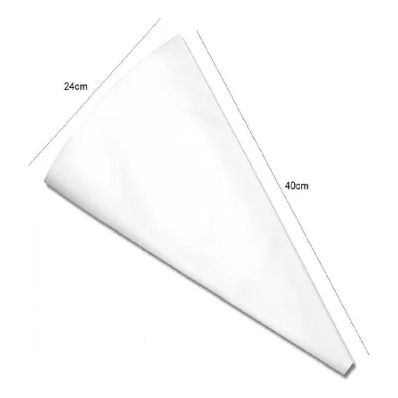 Pack X3 Mangas Pasteleras Profesional Mangas De Telas 40cm Blanco