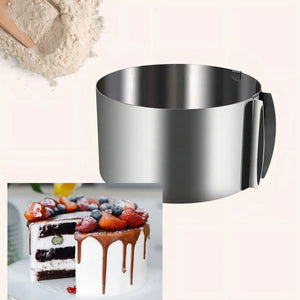 Molde De Torta Moldes Para Tortas Anillo Redondo Ajustable Gris Claro