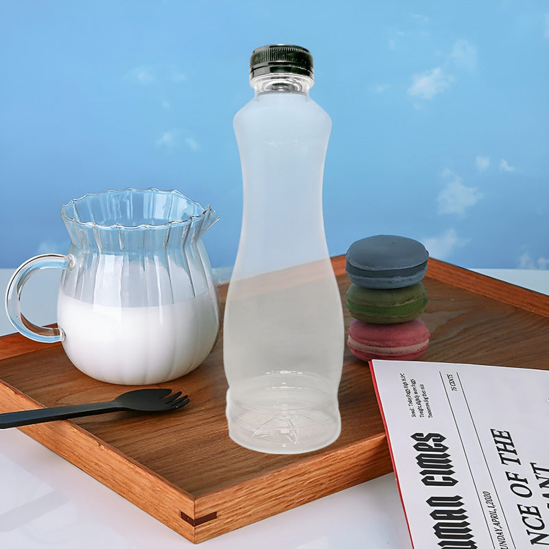 Set 12 Botellas Plasticas Transparentes Botella C/tapa 800ml Transparente