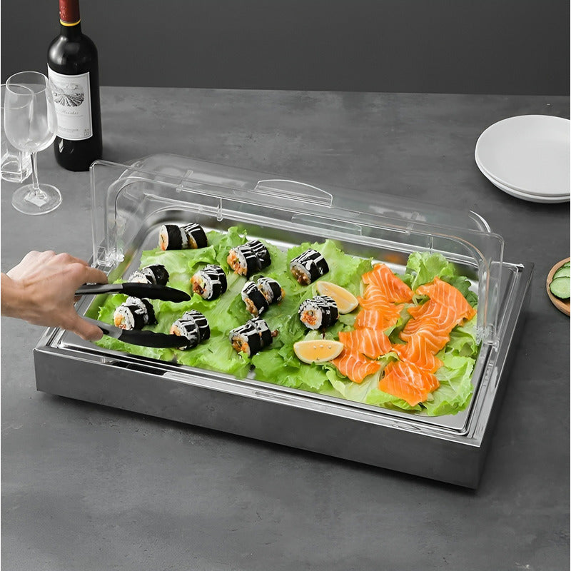 Bandejas Acero Inoxidable Rectangular Bandeja Autoservicio Plateado