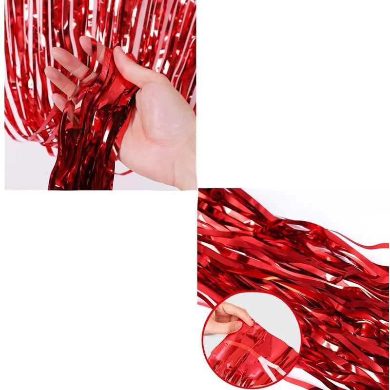 X2 Cortina Guirnalda Cumpleaños Guirnalda Cumpleaños Rojo 2m Rojo Cortina De Cumpleaños