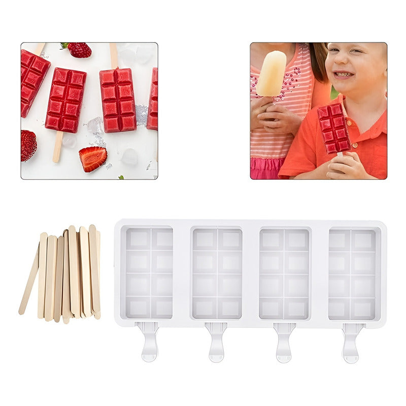 Pack X2 Molde De Silicona Para Helados Molde De Helado 051