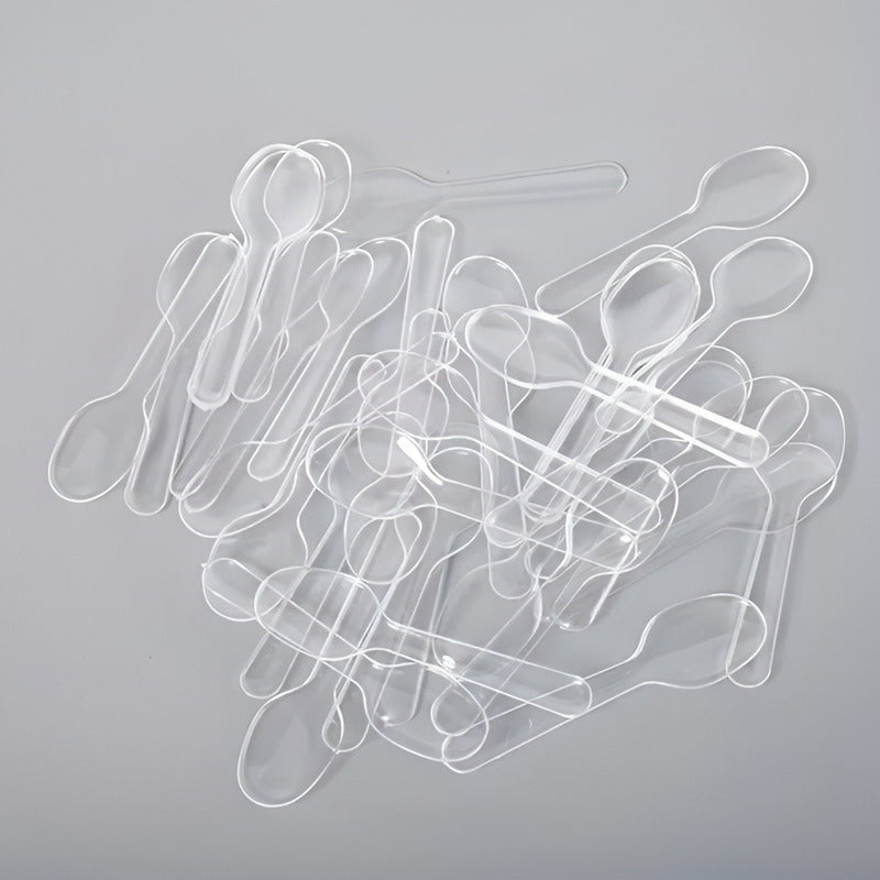 X200 Vasos Postres 60ml + 250 Cucharas Postres Desechables Trasnparente / Vasos Angulo Y Cucharas