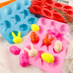 Moldes Chocolate Huevo Pascua Molde Silicona Reposteria 12c