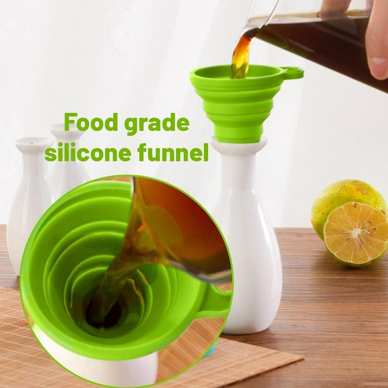 Embudo Plastico Embudo De Silicona Plegable Embudo Multiuso