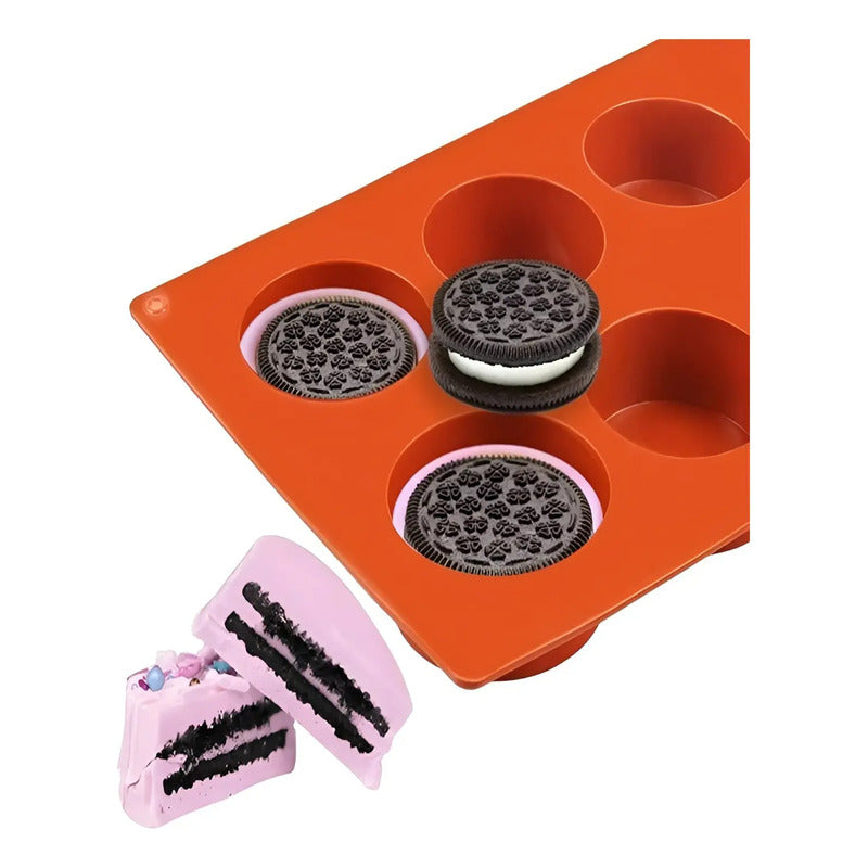 Molde De Silicona Cheesecake Molde Jabon Molde 6cavid Redond Multicolor