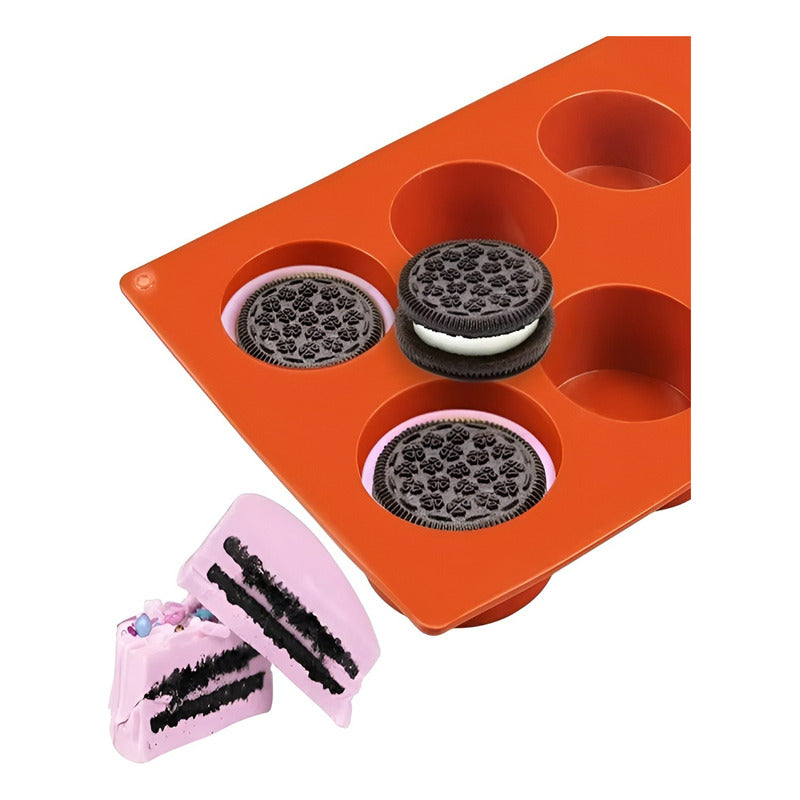 Molde De Silicona Cheesecake Molde Jabon Molde 6cavid Redond Multicolor