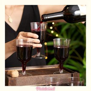 80 Copas Plastico Copas De Vino Transparente Desechables 6oz Transparentes