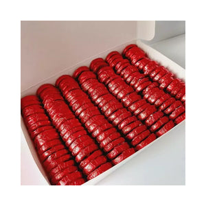 100 Envoltorios De Bombones Laminas Papel Metalizados Bombon Rojo