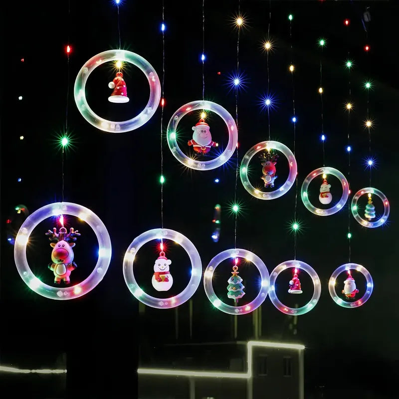 Cascada Guirnaldas Navidad Luces Guirnalda Luces Navideñas Color Multicolor 10 Aros 3011 Color De Las Luces Multicolor Luces De Navidad Exterior Guirnalda Cascada Led Cortina Navidad Pasteleriuscl